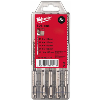 Milwaukee 4932352338 SDS+ M2 Drill Bit Set 5pc